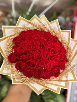 Yapay Kırmızı Gül Buketi 41 adet
